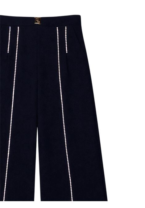Black trousers for girls with rhinestones ElISABETTA FRANCHI | EFPA211/SUNERO